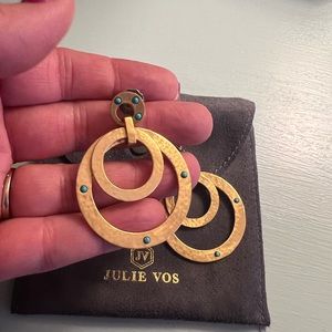 Julie Vos gold and turquoise earrings
